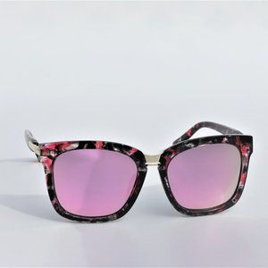 NEW EL DORADO YS58008P PINK HAVANA GOLD SQUARE MIRRORED SUNGLASSES 54-19-139